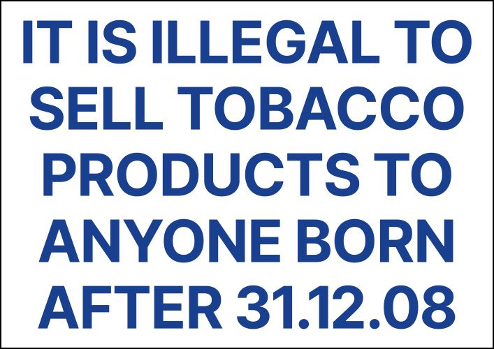 A3 Statutory Tobacco Notice - NINS 2027